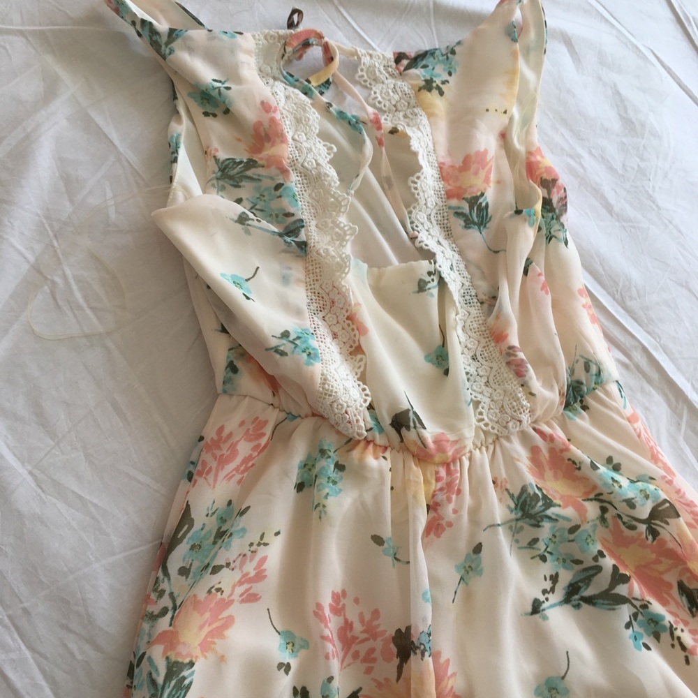 Floral high low dress